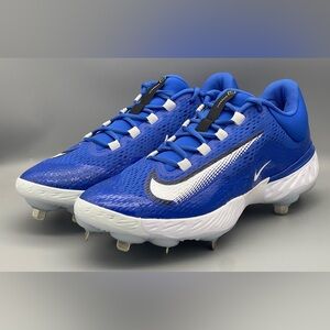 Nike Alpha Huarache Elite 4 Metal Baseball Cleats White Blue Mens Size 13 NEW